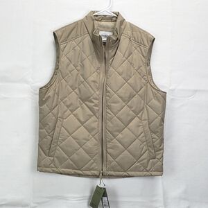 Men's Tan Quilted Vest!
